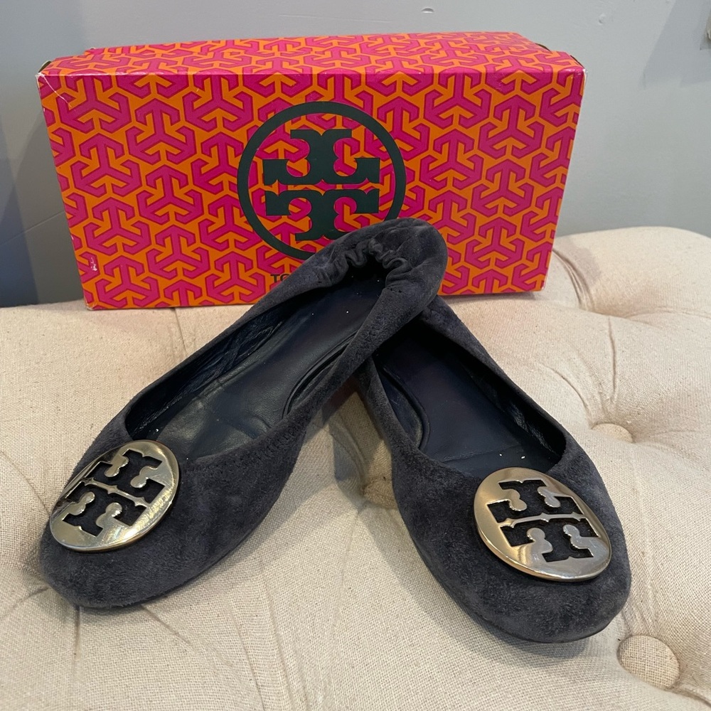 Tory Burch Navy Blue Ballet Flats - Size 8